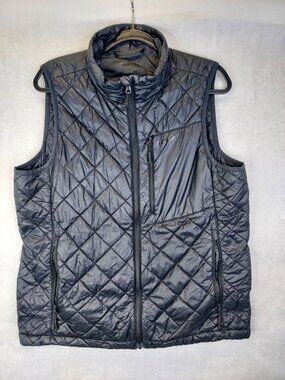 Bench Puffer Vest Men’s L Lightweight Quilted Full Zip Shiny Recycled Polyfill